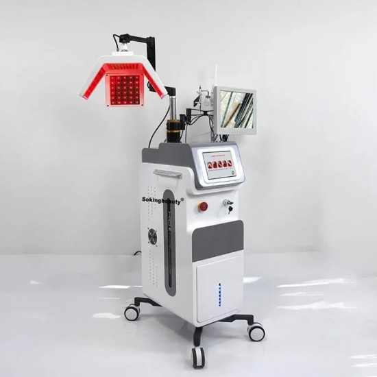 PDT Hair Regrowth Therapy Machine - Electrotherapy Ozone Comb with 650nm Red Light System Massager for Anti-Hair Loss