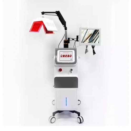 PDT Hair Regrowth Therapy Machine - Electrotherapy Ozone Comb with 650nm Red Light System Massager for Anti-Hair Loss