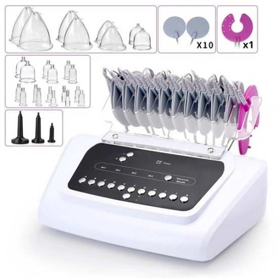 Electrostimulation Machine with Vacuum Therapy - Breast Enhancement, Butt Lift, and Bio Microcurrent Body Shaping Device