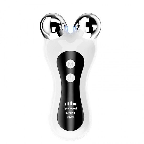 Portable Electric V-Face Lift Roller Massager - EMS Microcurrent Sonic Vibration Facial Lifting and Skin Tightening Beauty Device