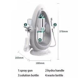 Peeling Beauty Device - Small Bubble Oxygen Injection Instrument for Hydra Dermabrasion, Aqua Facial Cleaning, and Blackhead Suction